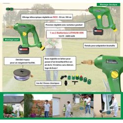 Pulvérisateur électrique autonome - 1 ou 2 Batteries Lithium-Ion - Ecojet ULTIMATE