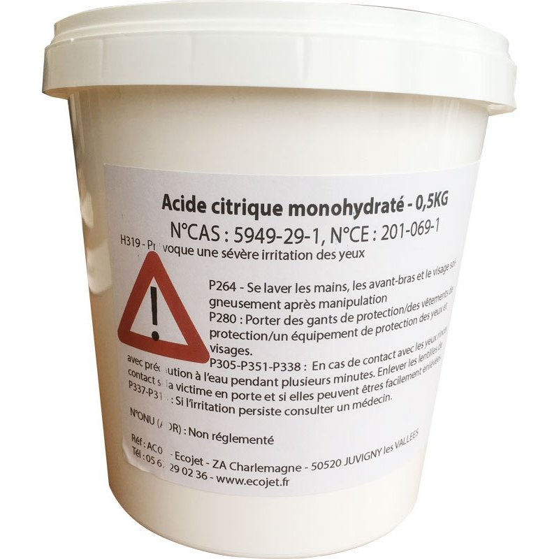 ACIDE CITRIQUE BOÎTE 1 KG ECOGENE - Félix Matériaux