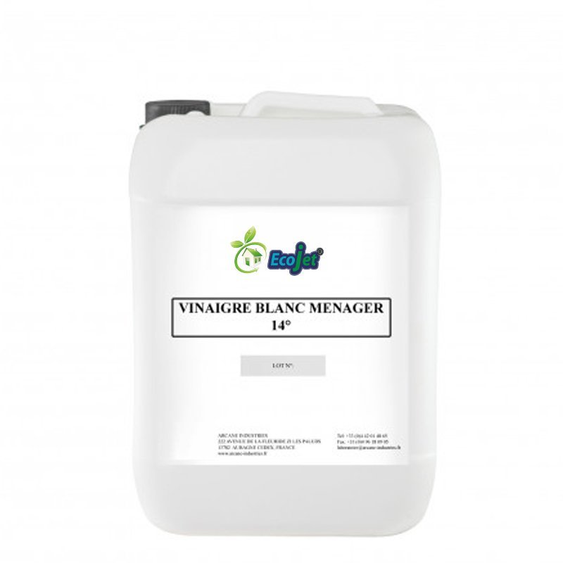 Vinaigre blanc ménager naturel 14° - 5 litres - ECOJET Vinaigre blanc ménager naturel 14° - 5 litres - ECOJET