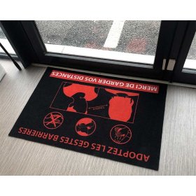 tapis de signalétique gestes barrières COVID 19